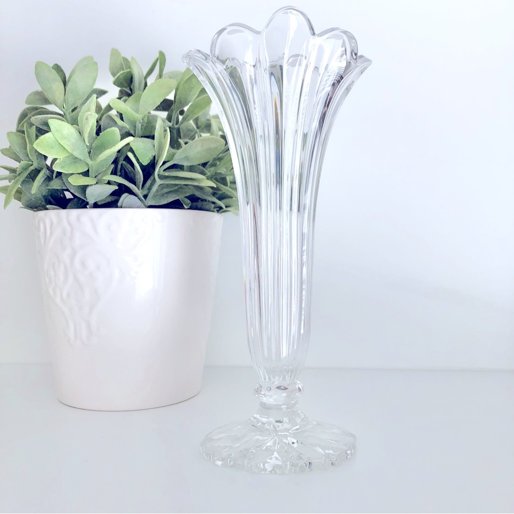 New Oneida Juilliard 8” Crystal Bud Vase Germany Wedding Gift Shower Mothers Day